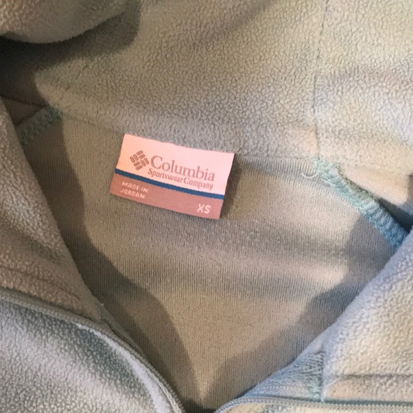 Light blue Columbia 3/4 Fleece Zip - Picture 2 of 2